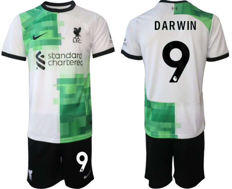 Men 2023-2024 Club Liverpool away white #9 Soccer Jersey